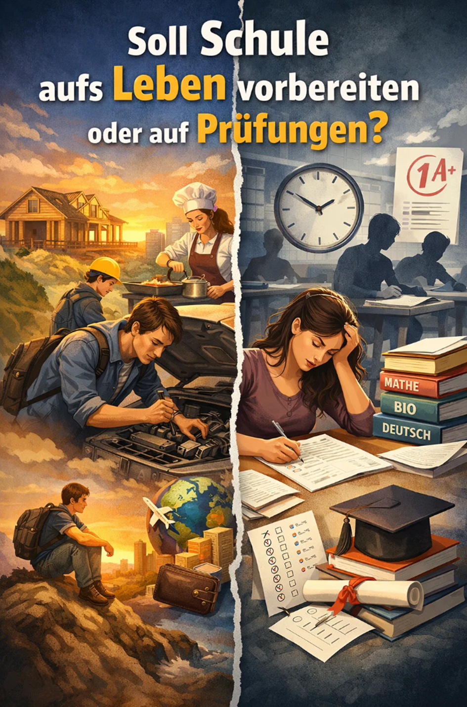Soll Schule aufs Leben vorbereiten oder auf Prüfungen?